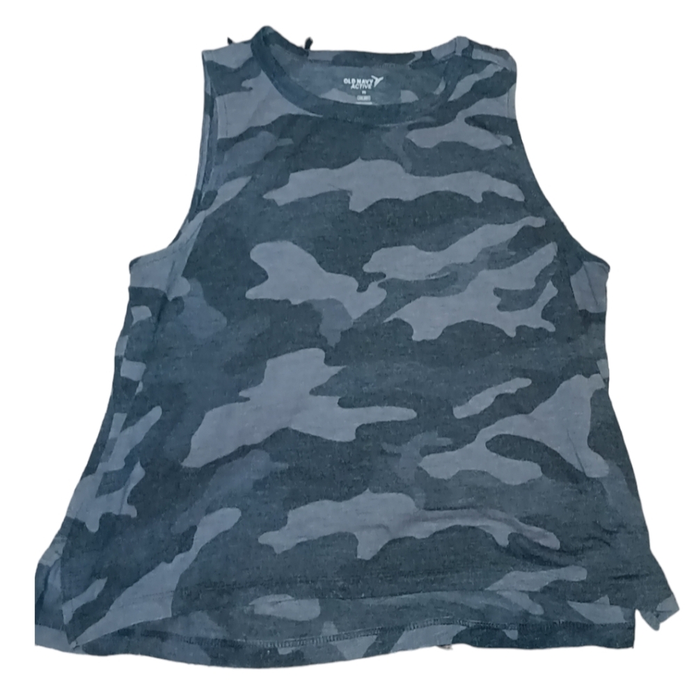 XS Old navy active grey camo tank top